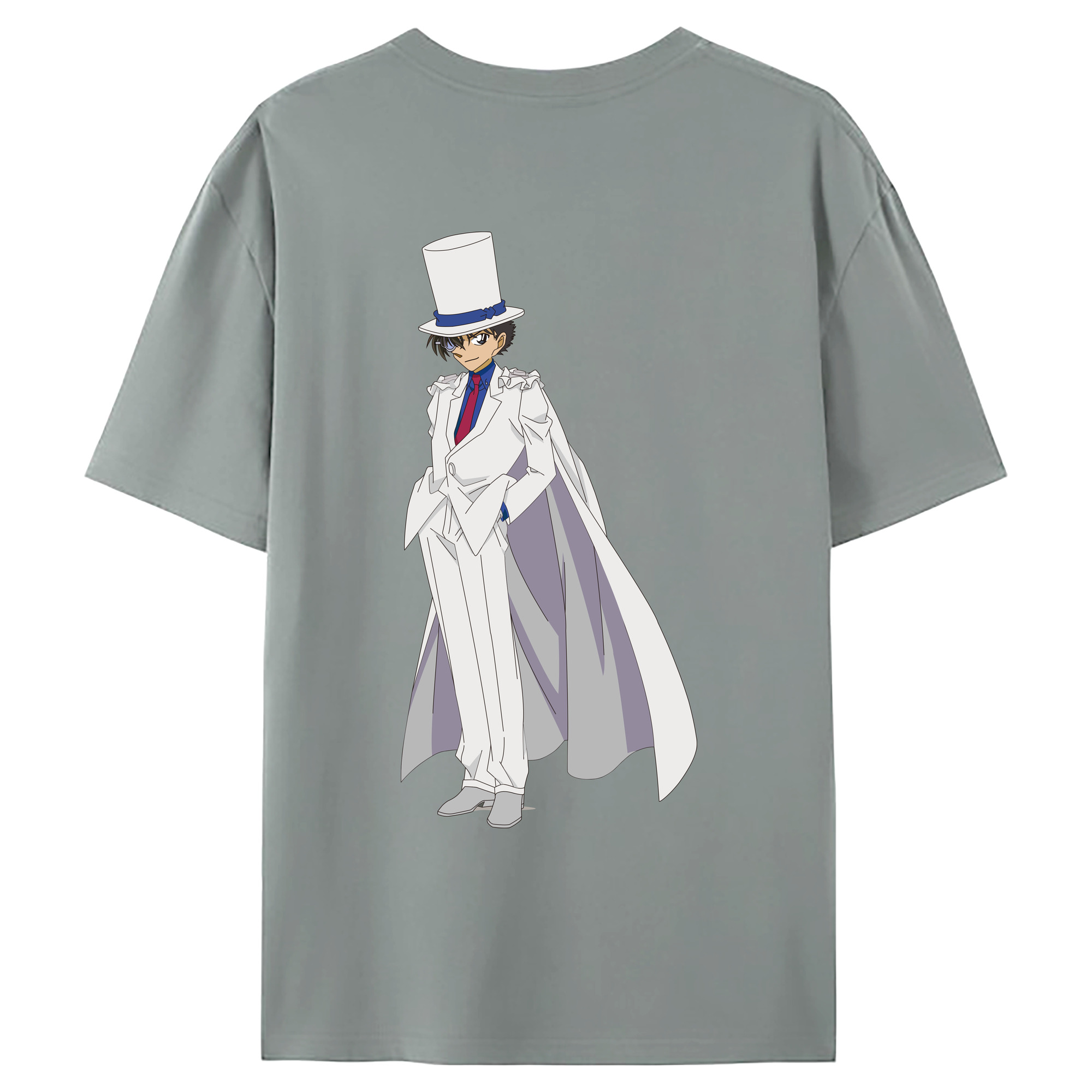 （画像用） 名探偵コナン くろば かいと Detective Conan Kuroba Kaito 綿100％ メンズ半袖Tシャツ（バックプリント） 通気性